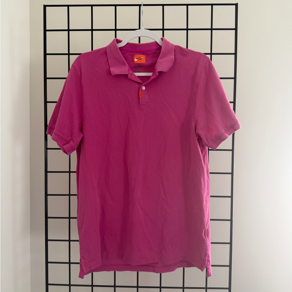 Nike Men's Vibrant Pink Polo Shirt
